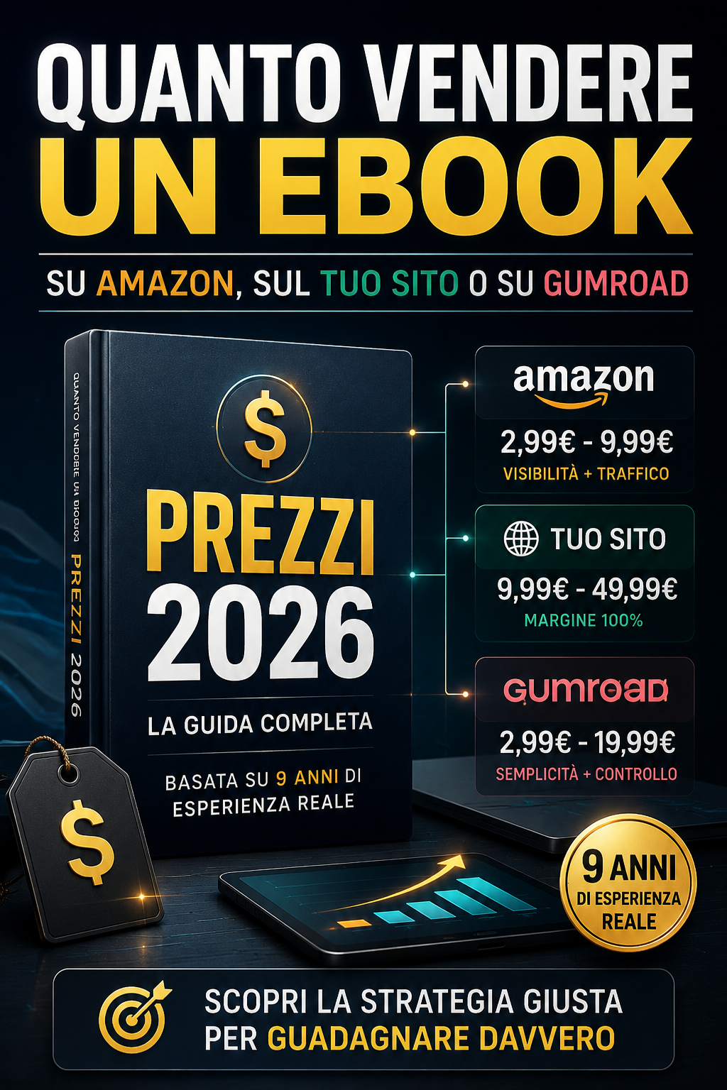 Quanto Vendere un Ebook: la Guida Prezzi 2026 per Guadagnare Davvero